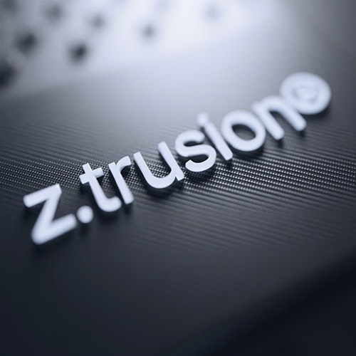 3d z.trusion® logo on a black profile