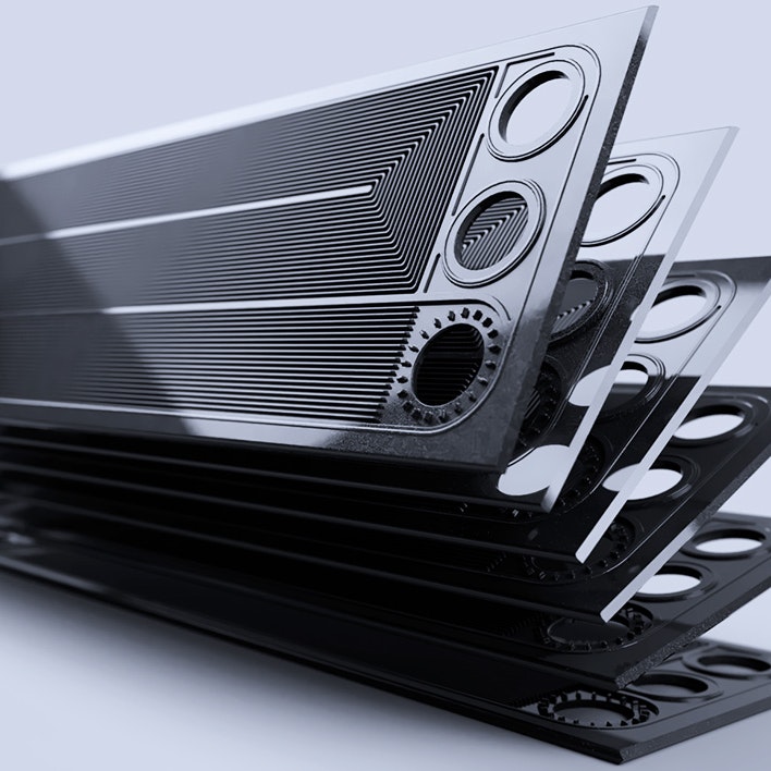 A rendering of z.truded® bipolar plates