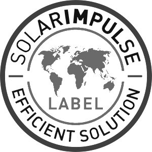 Solar impulse efficient solution label grey