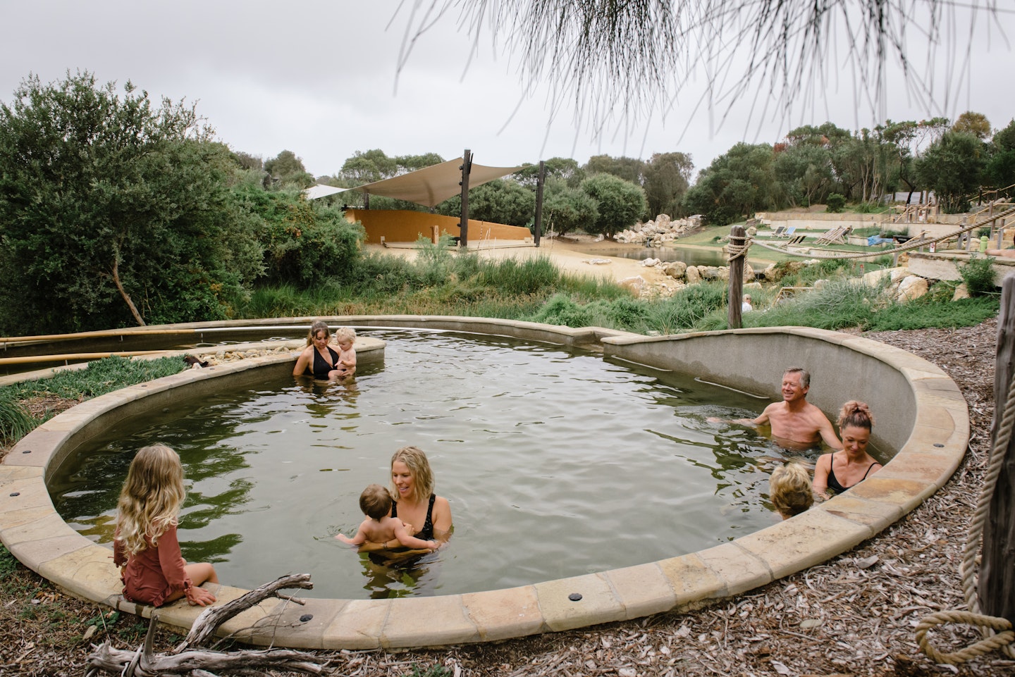 family bathing 