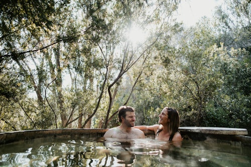 couple bathing prior to treatment