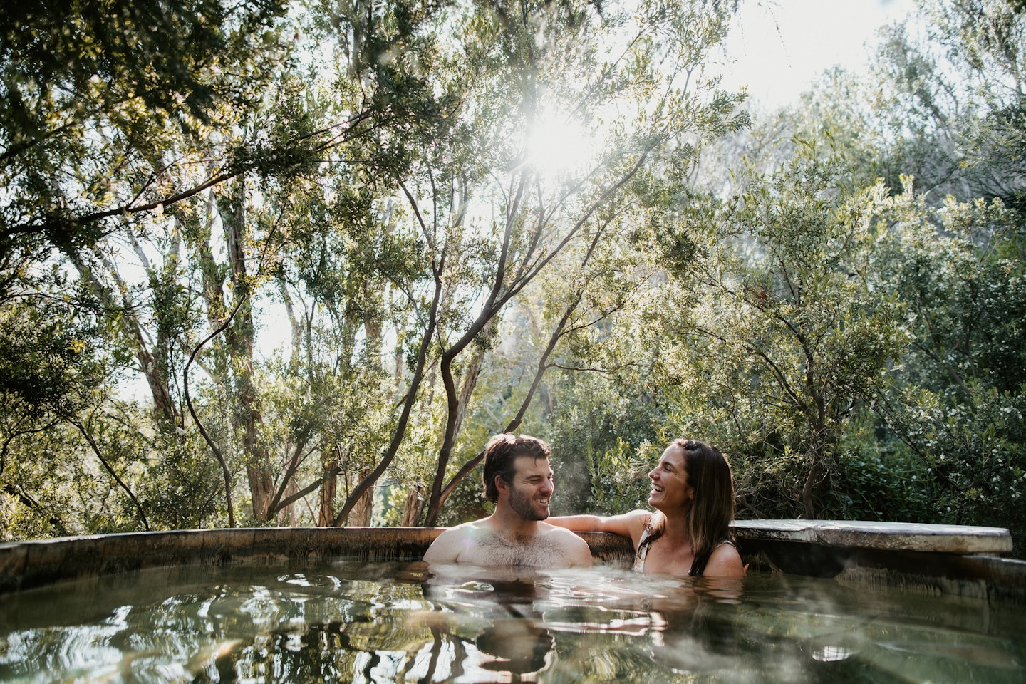 couple bathing prior to treatment