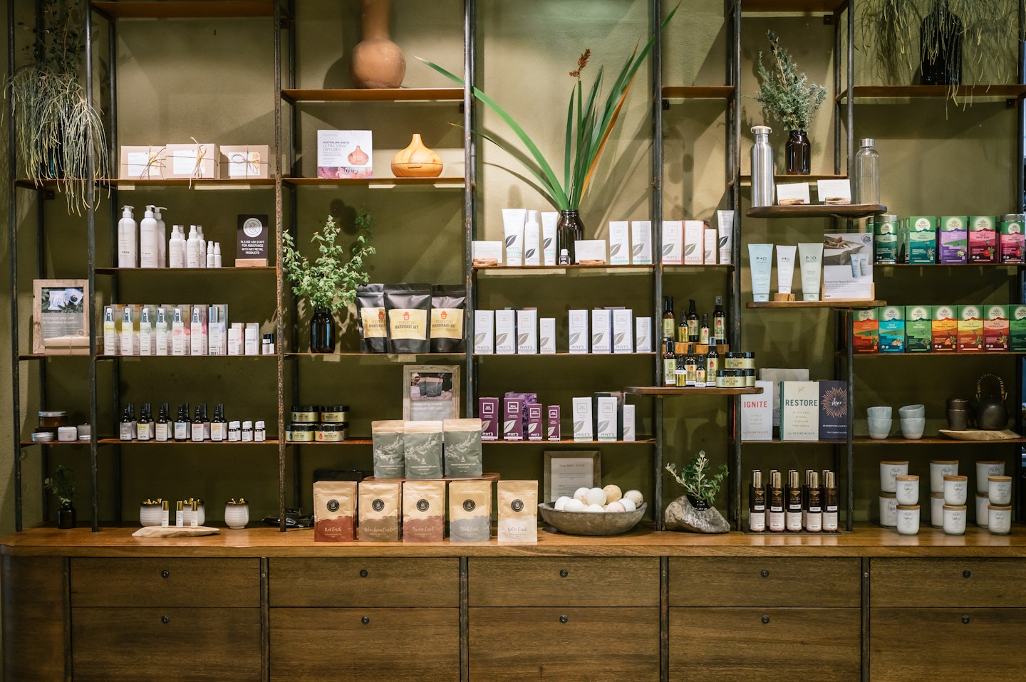 spa products on shelf