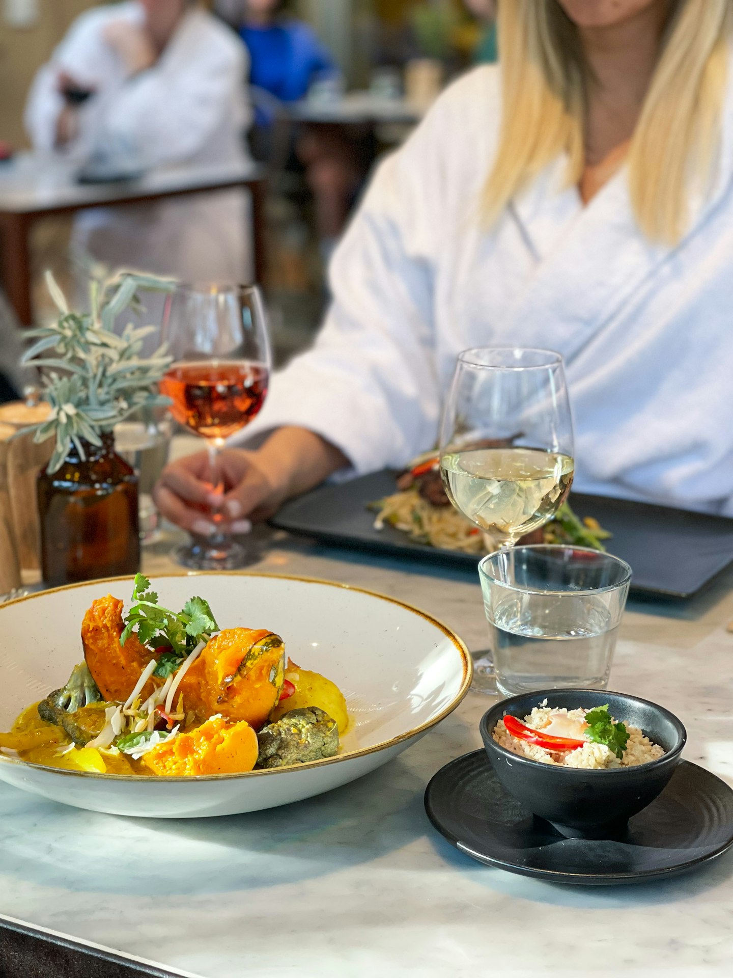 Spa dreaming centre dining room food showing