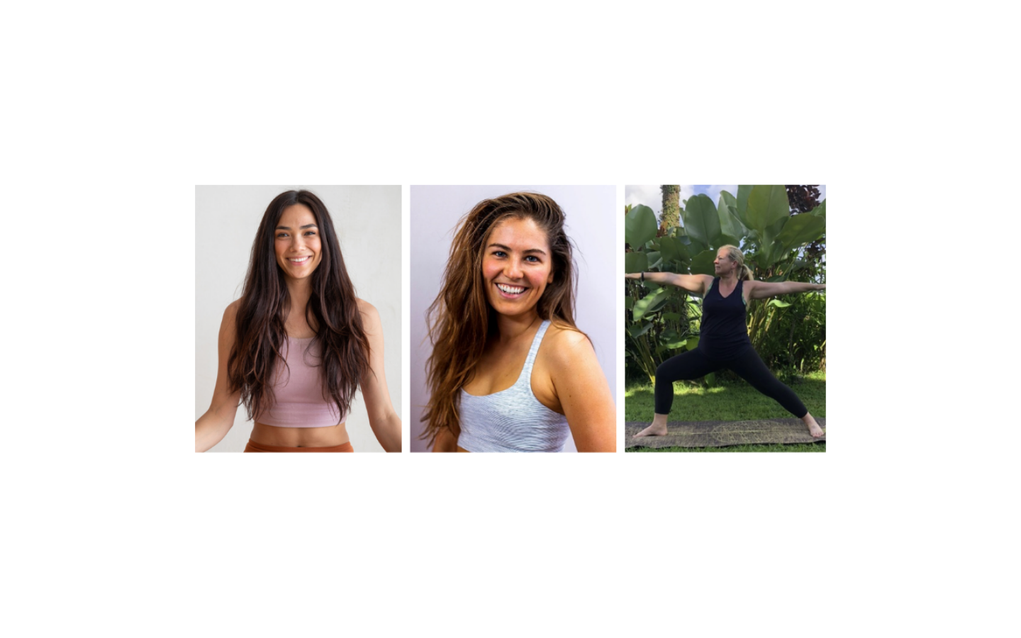 The images of three women