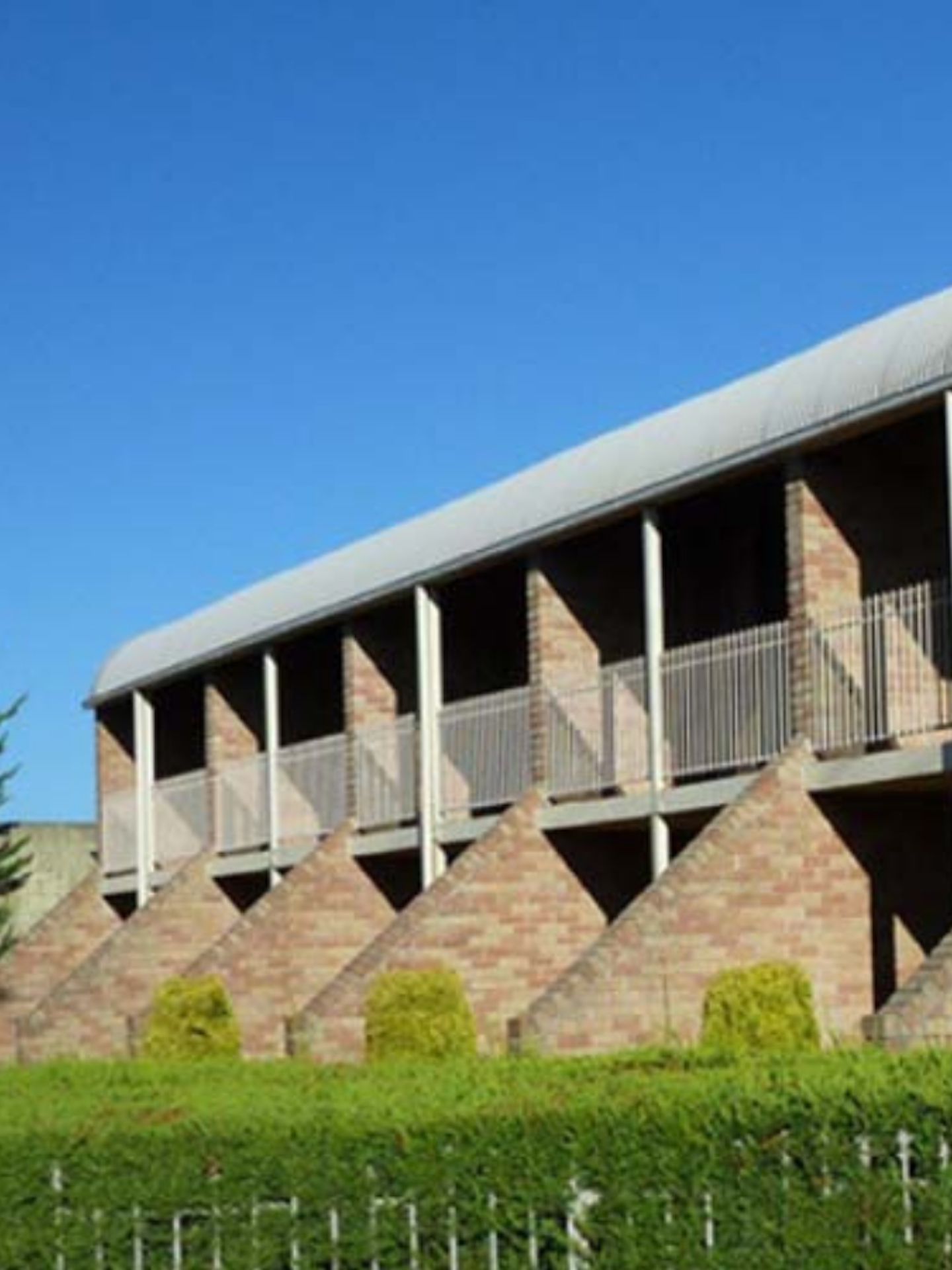 external view of motel with balconies