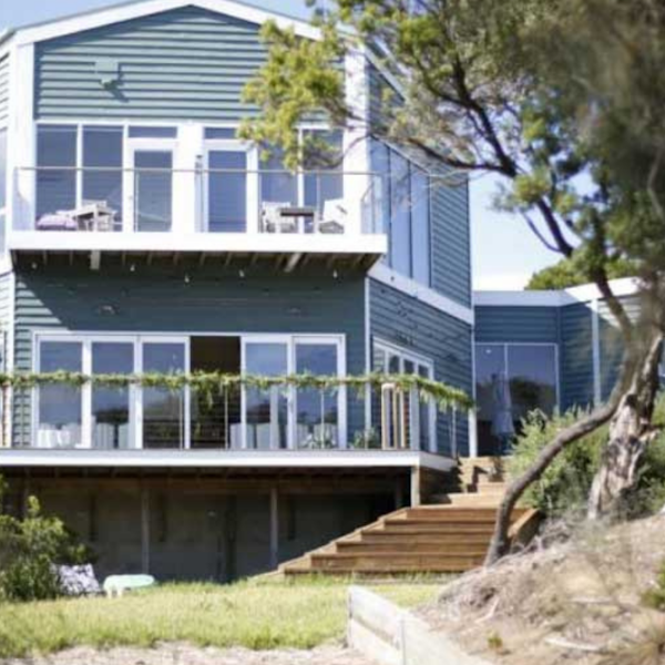 external view of giant beach style property