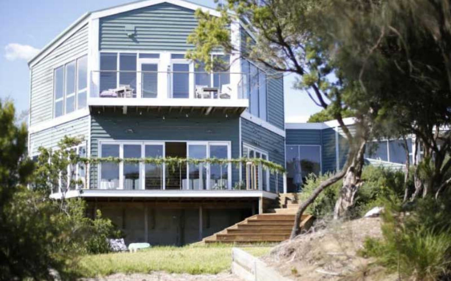 external view of giant beach style property