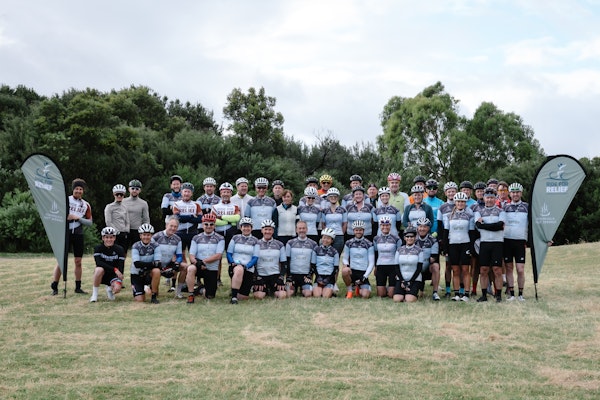 ride for relief group photo