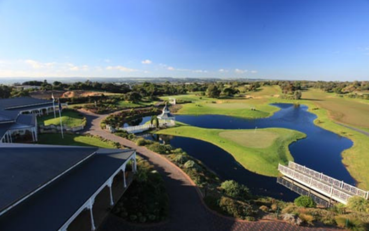 wide shot of a gold course