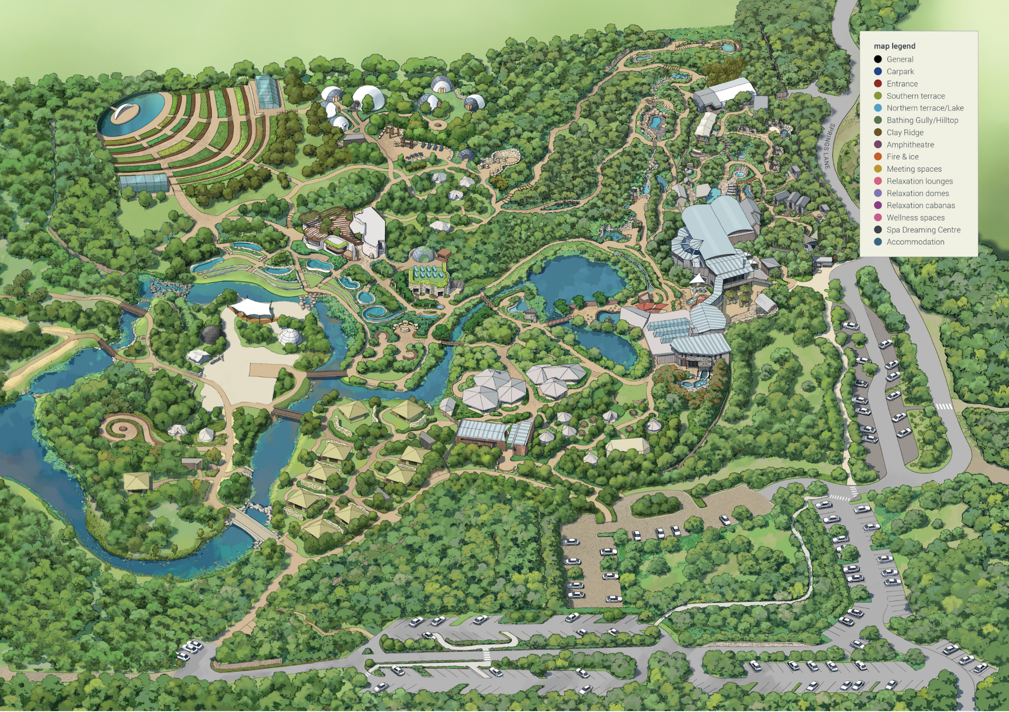 facility map with legend 