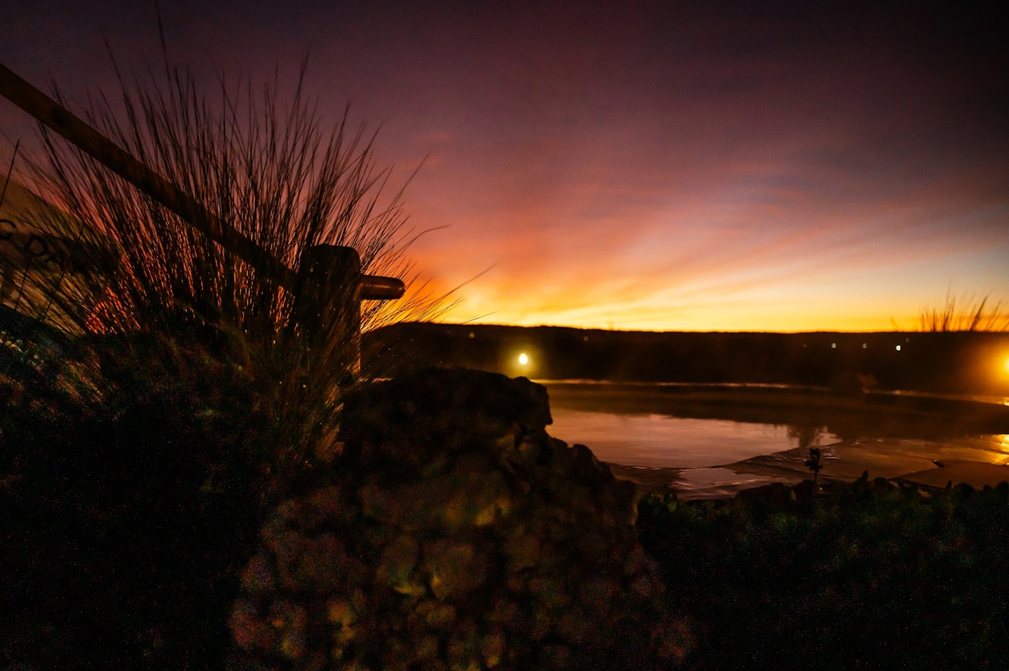 sunrise over hilltop