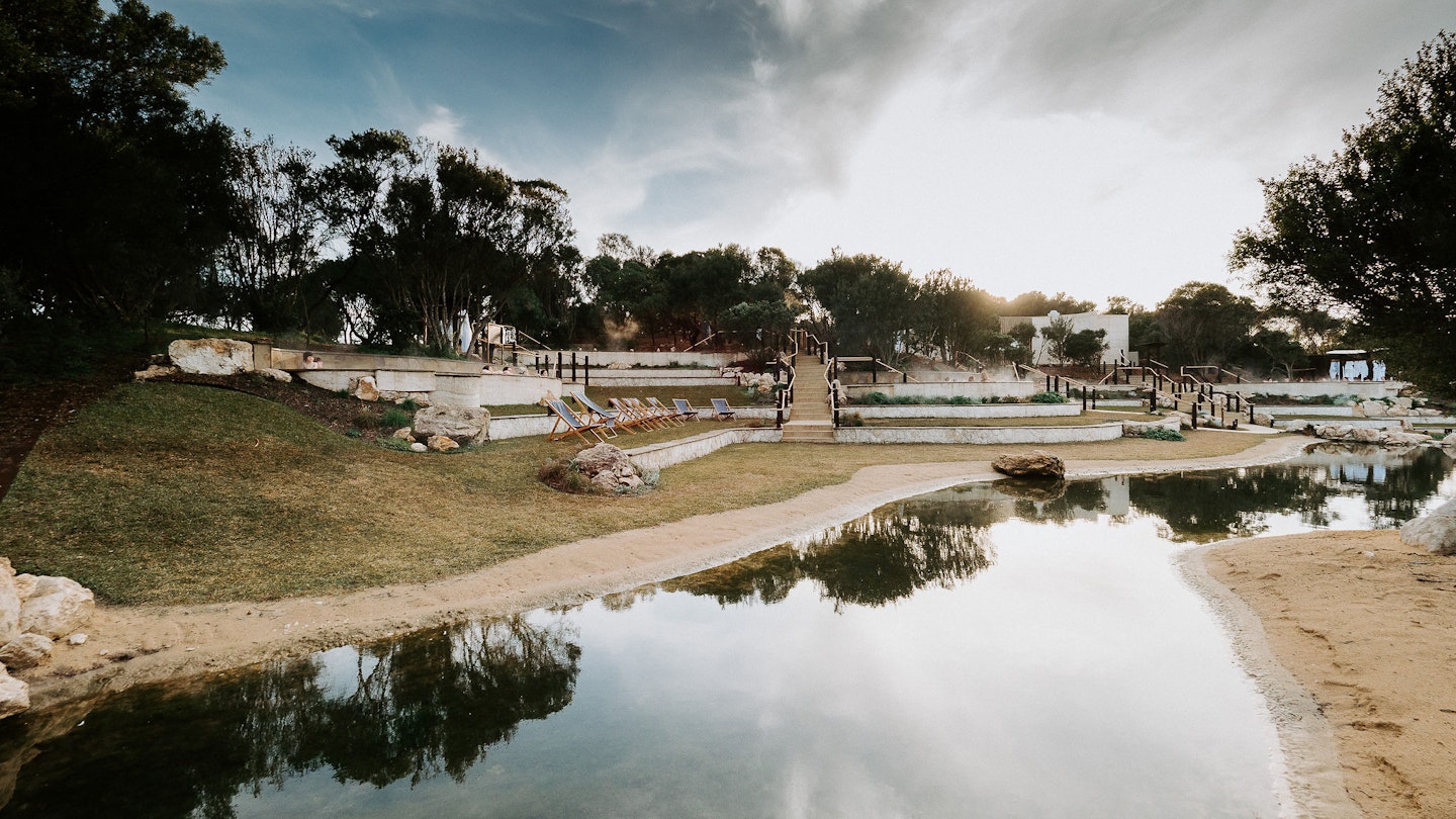 landscape view of amphitheatre pools