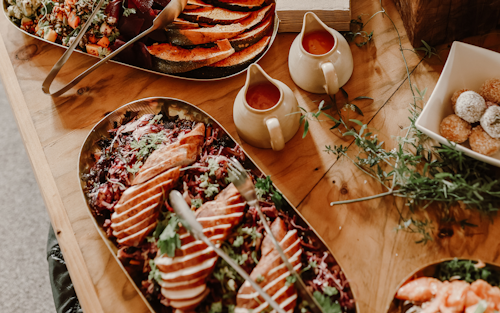 a table of food