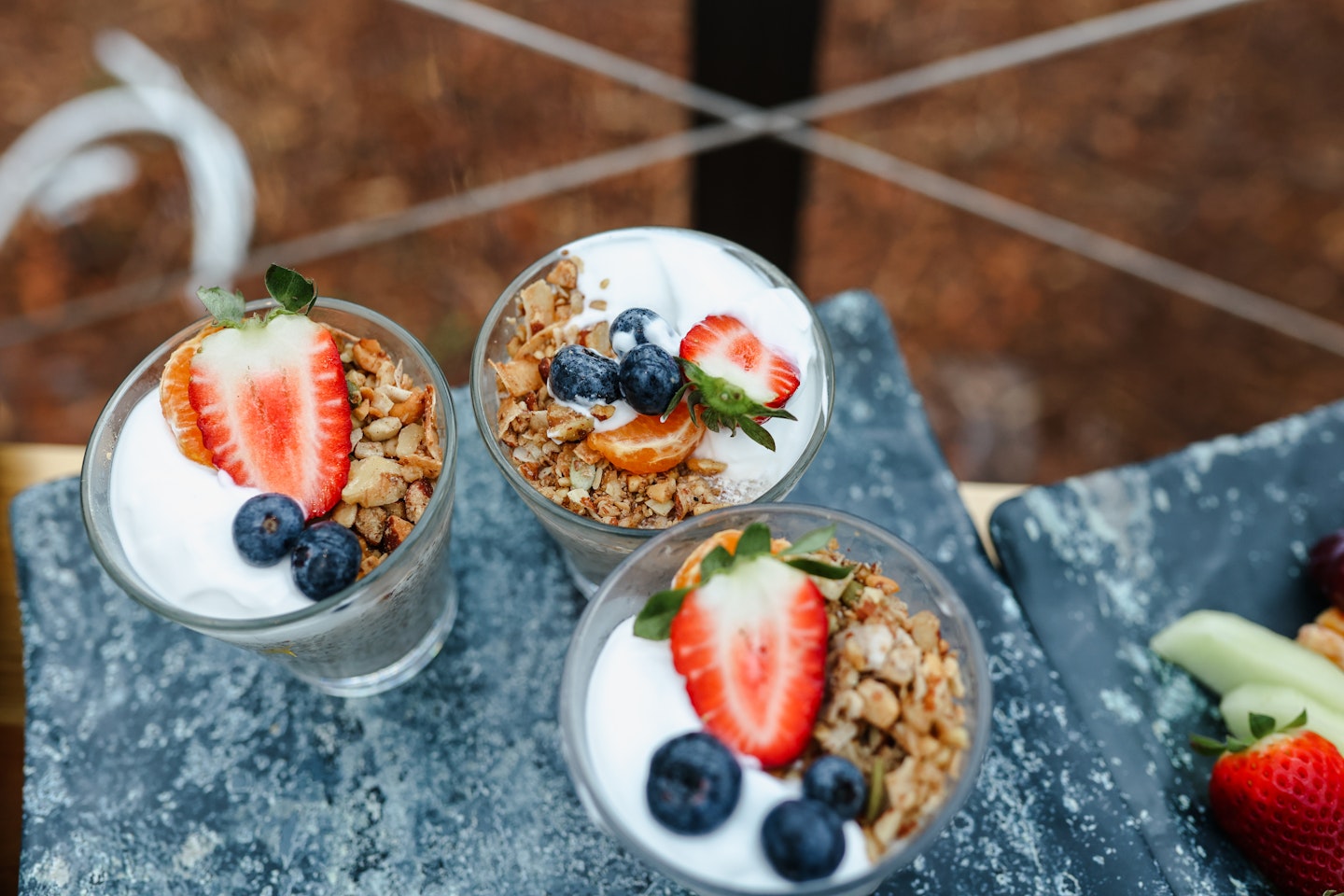 yoghurt in glasses