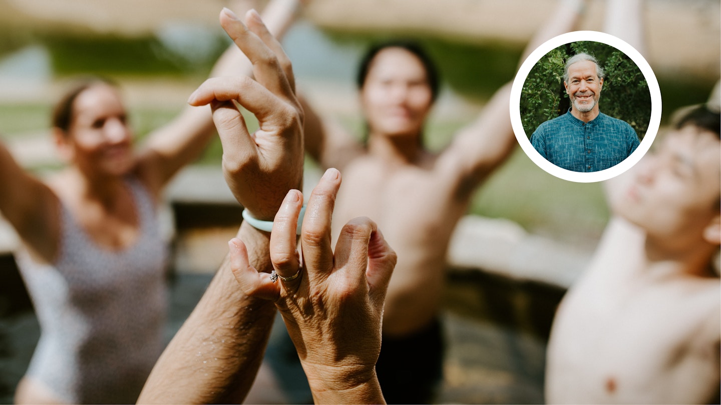 people with yoga hands