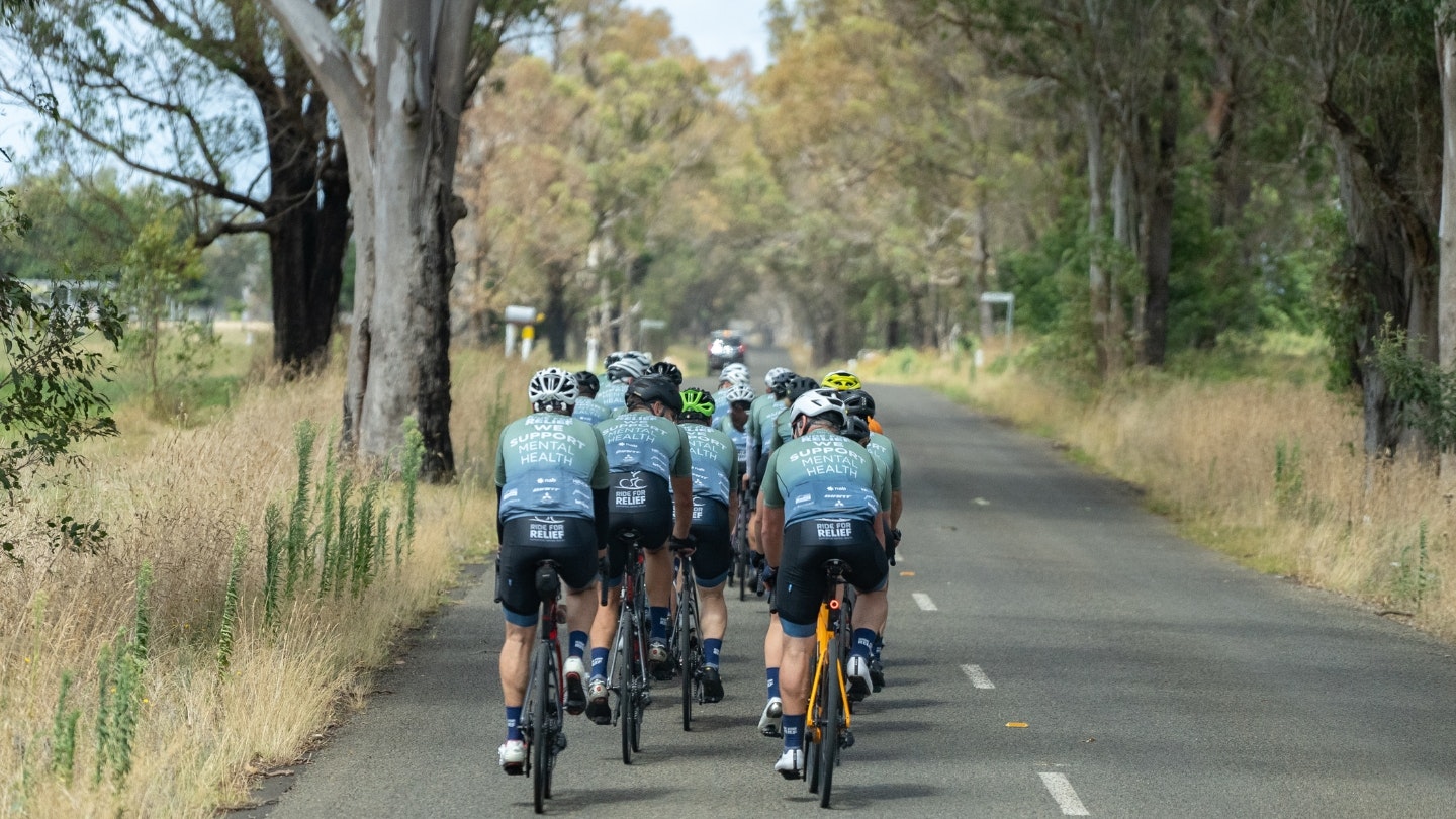 Riding through bushland
