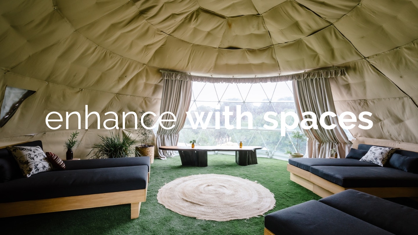 enhance with spaces