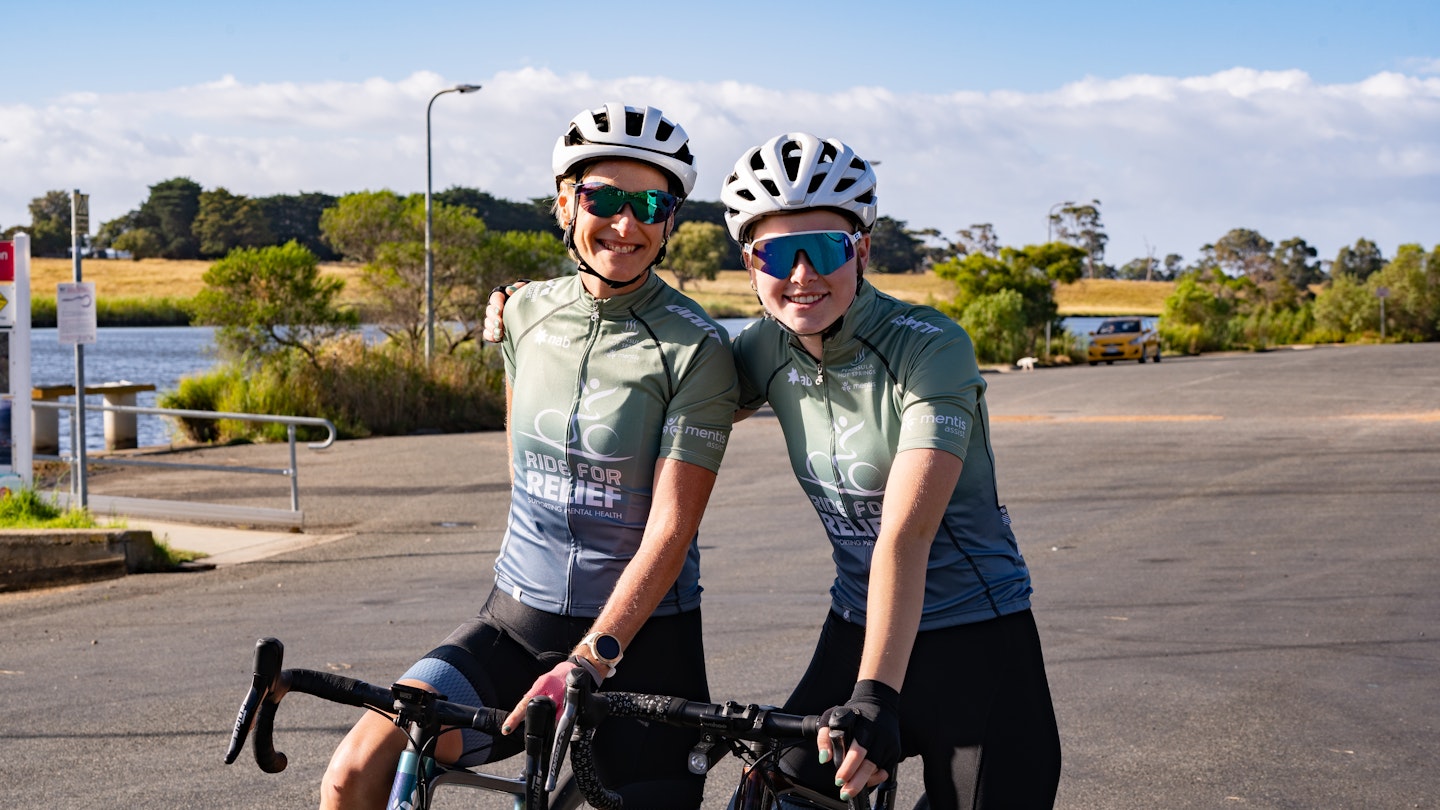 Two riders as part of Ride For Relief 2023