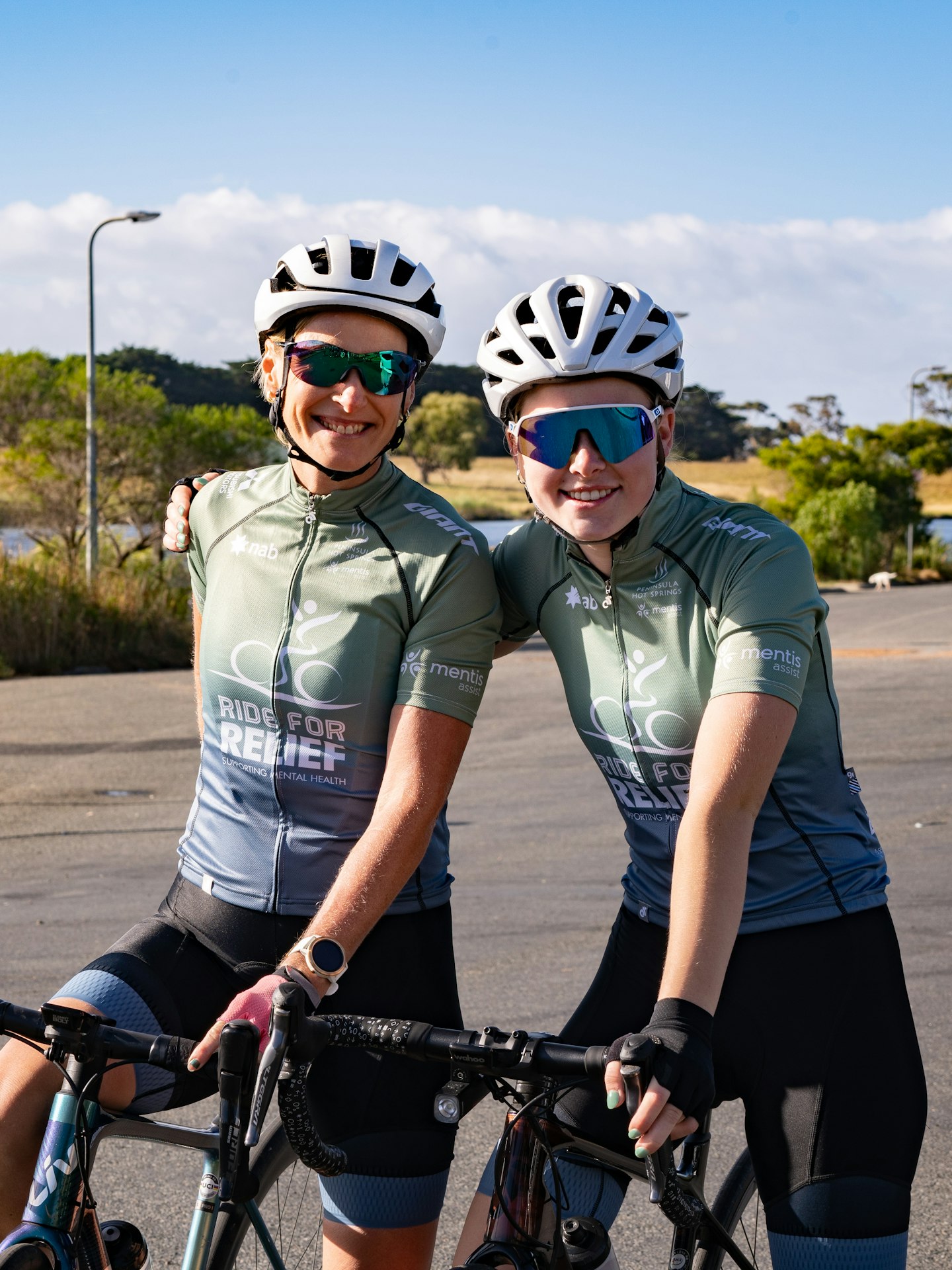 Two riders as part of Ride For Relief 2023