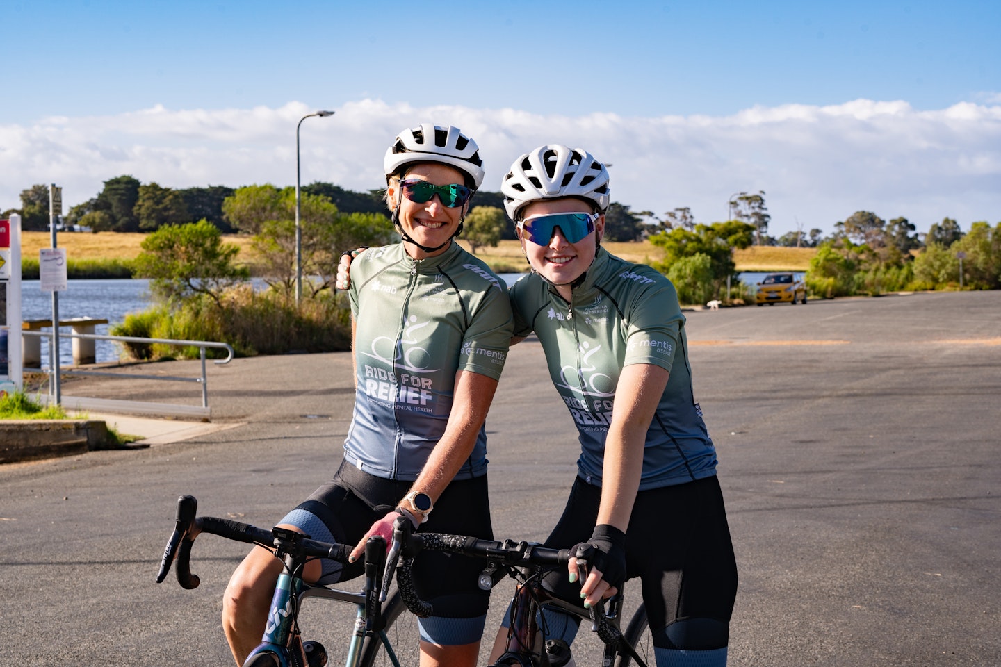 Two riders as part of Ride For Relief 2023