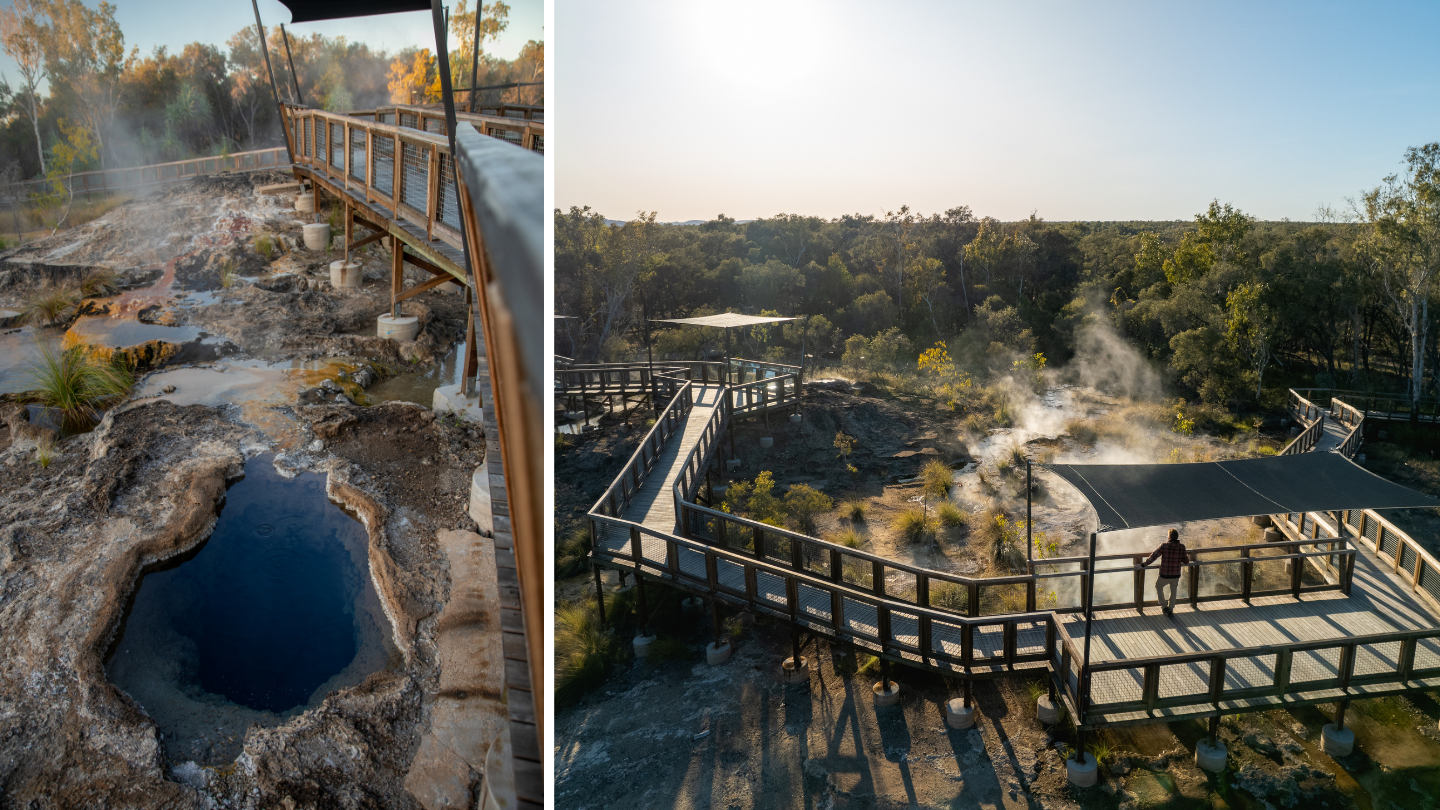 Side by side image of Talaroo Hot Springs