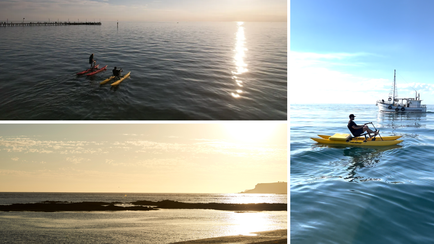 A collage of Waterbikes Australia