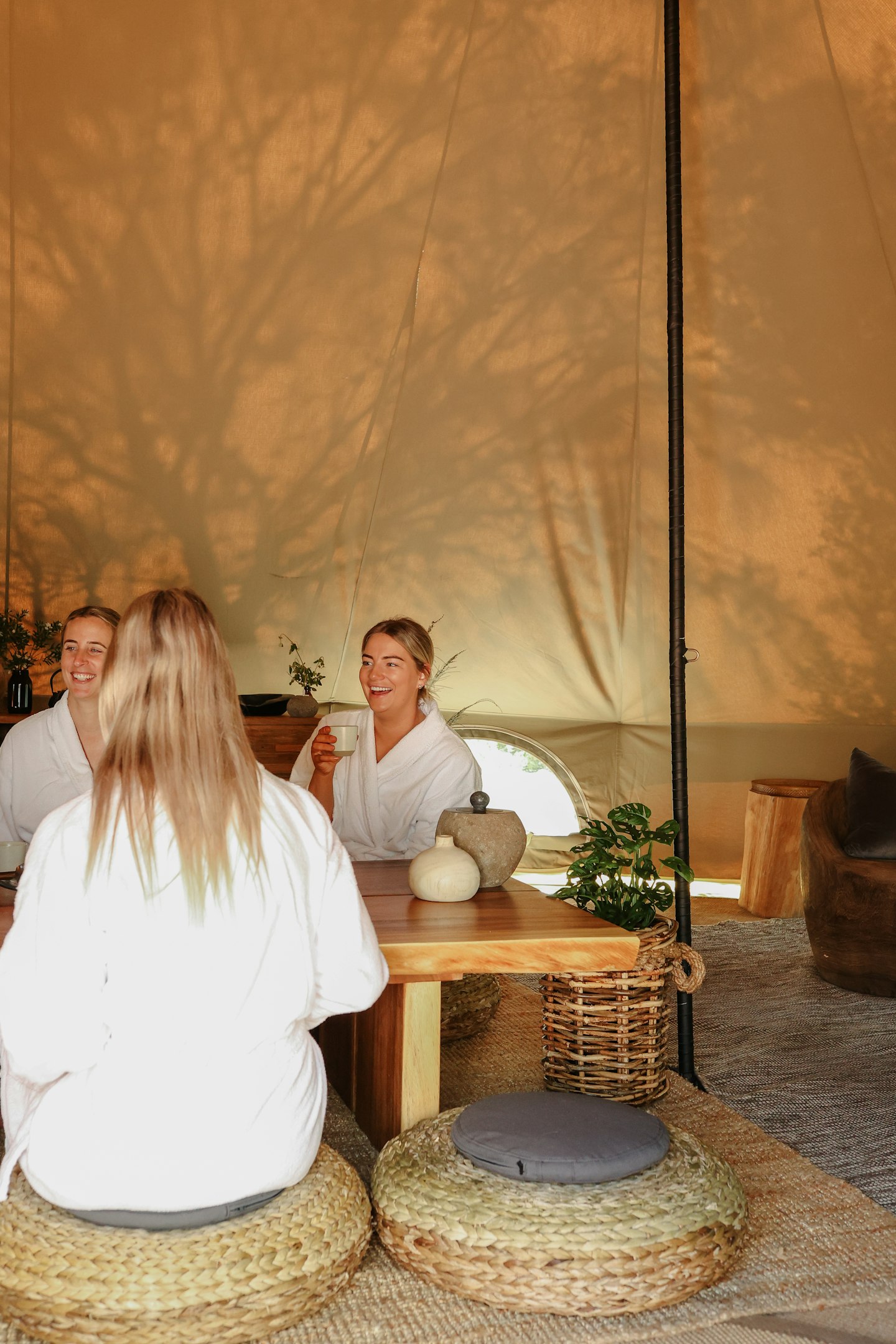 A group enjoying tea