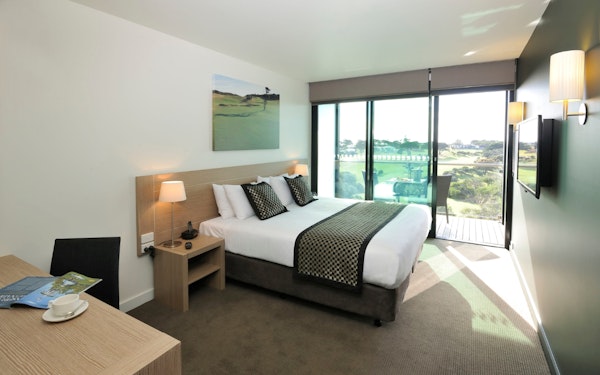 The inside of a hotel room