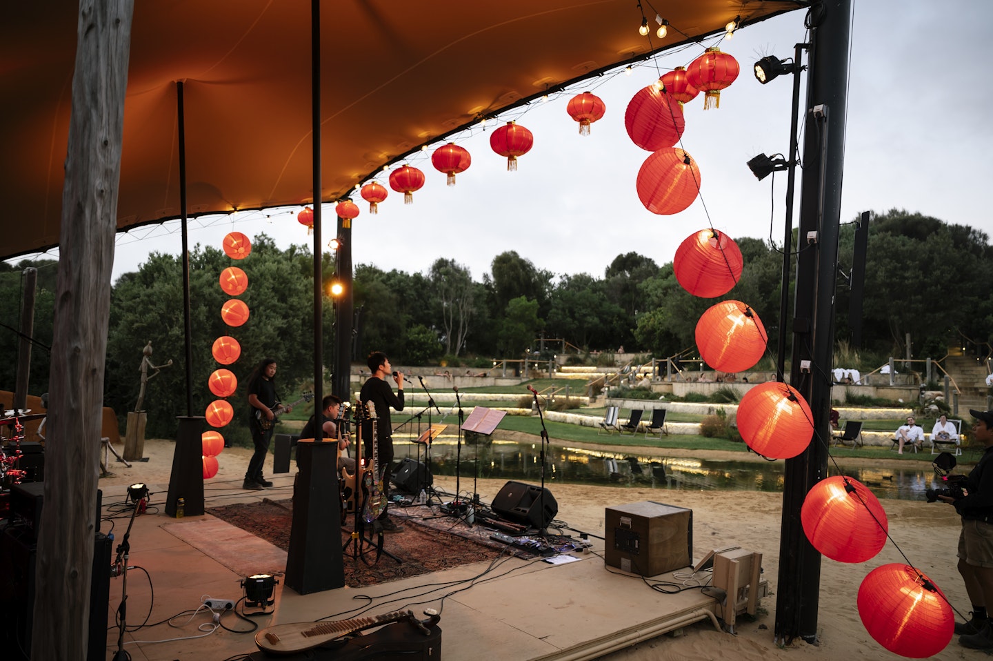 The amphitheatre stage during Lunar New Year