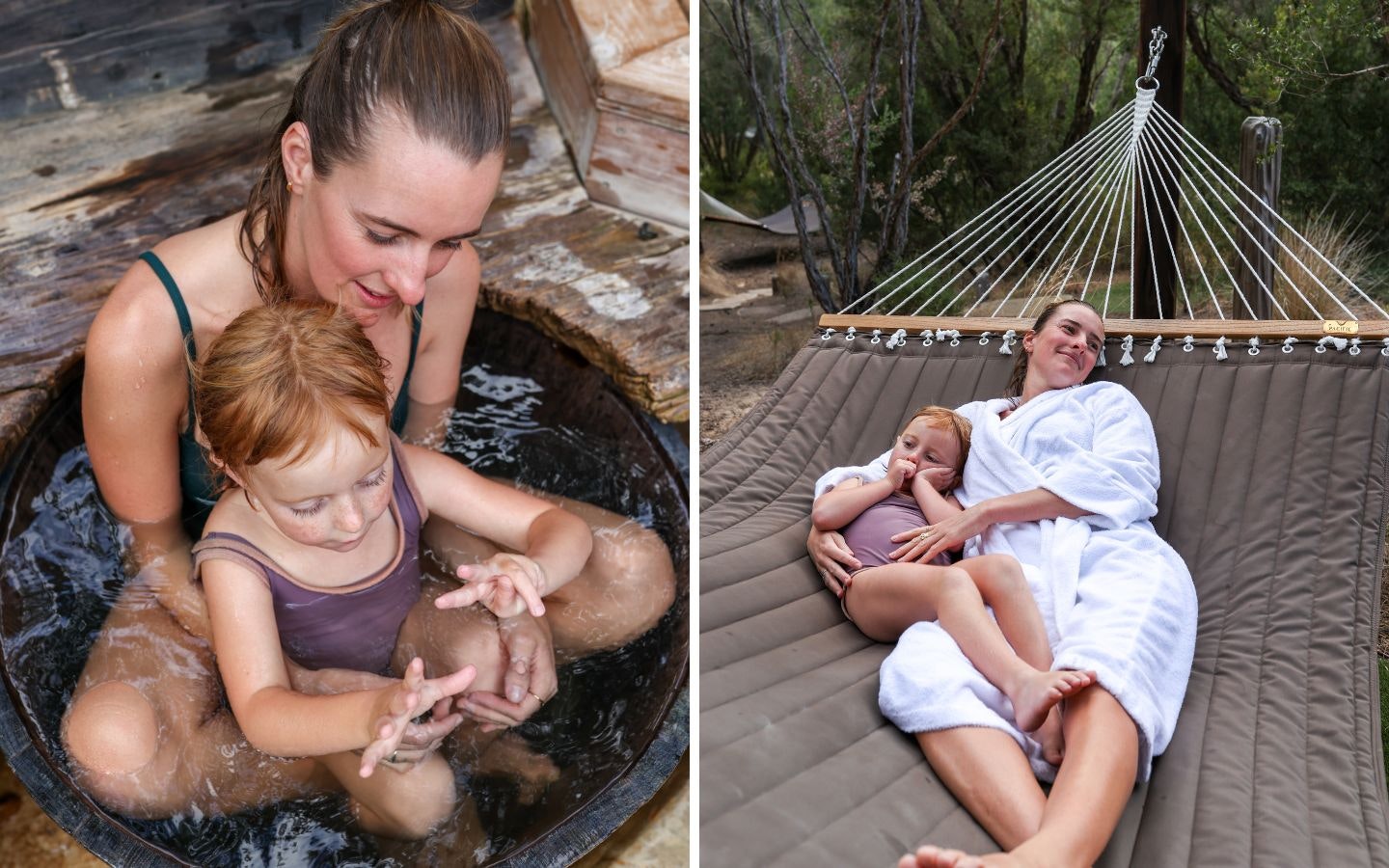 Mother and daughter at Peninsula Hot Springs