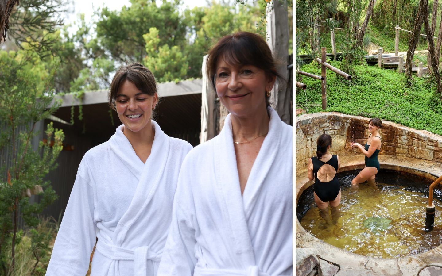 Mum and daughter bathing in Spa Dreaming Centre