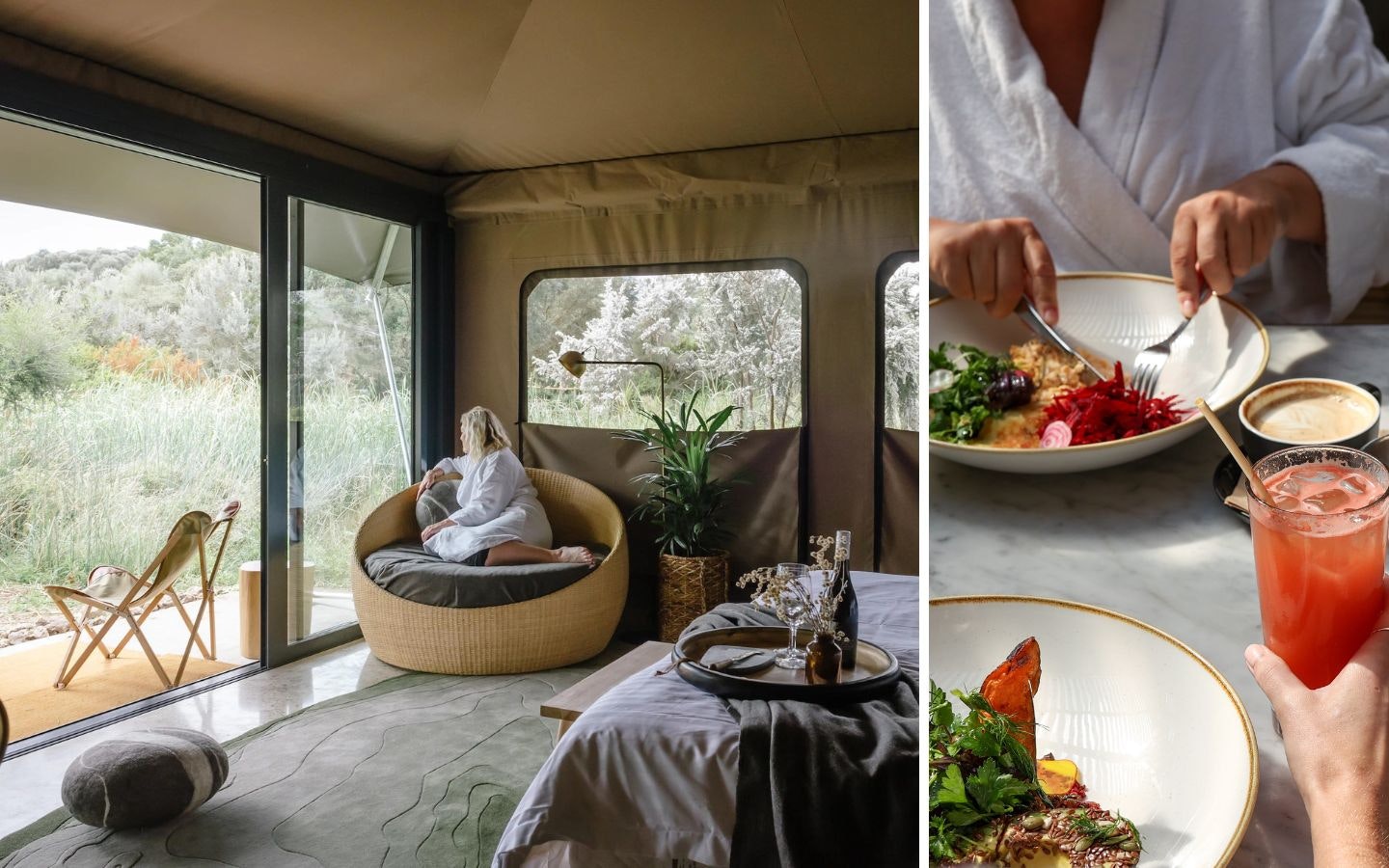 Glamping and dining