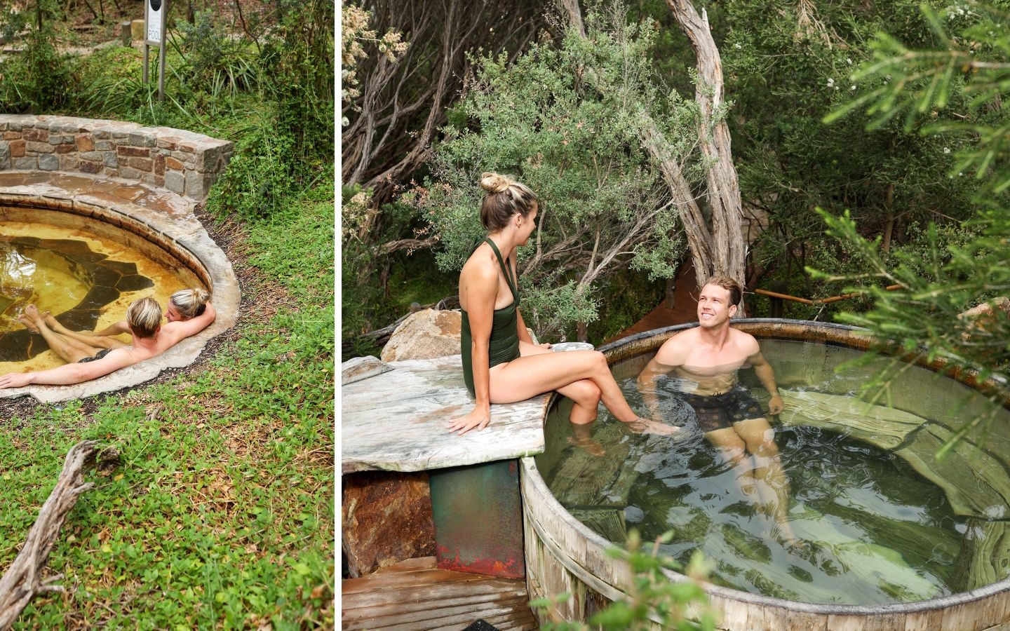 Couple bathing