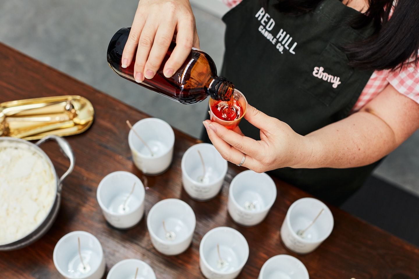 A candle making workshop