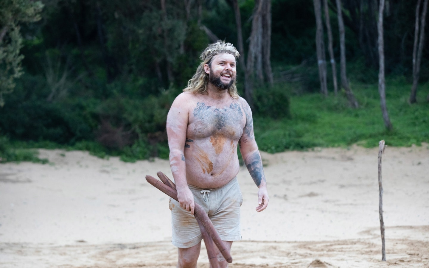 An Indigenous man during Acknowledgement of Country
