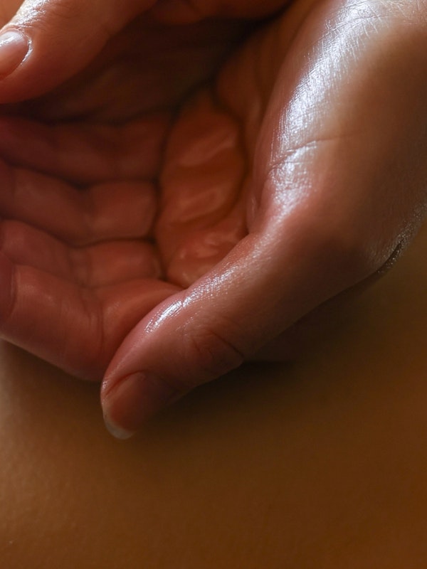A person receiving a massage