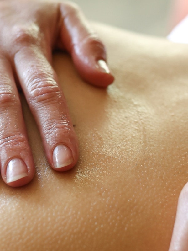 A person receiving a massage