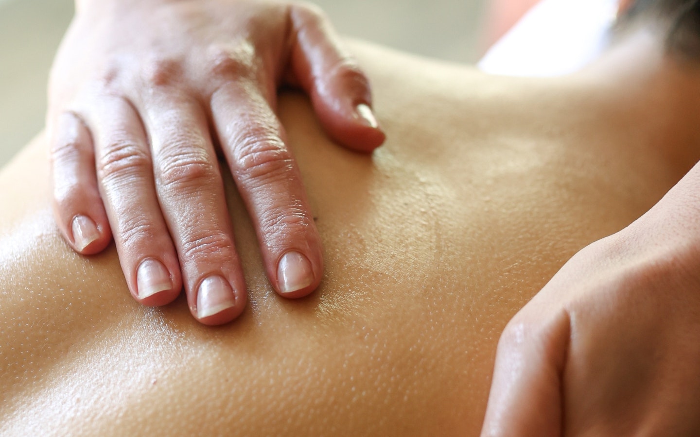 A person receiving a massage