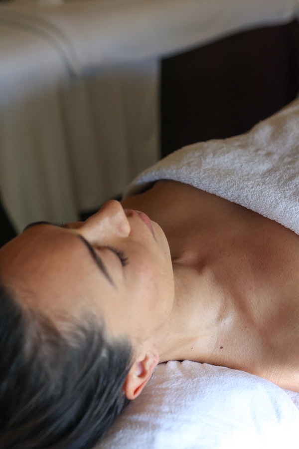 A person receiving a massage