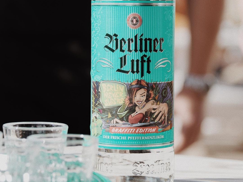Berliner Luft traditional peppermint liqueur.