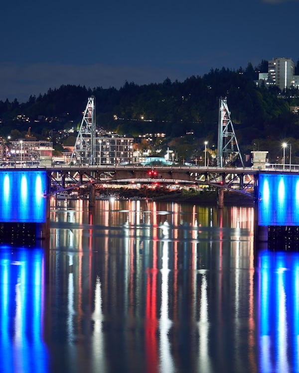 Portland Winter Light Festival Bridge