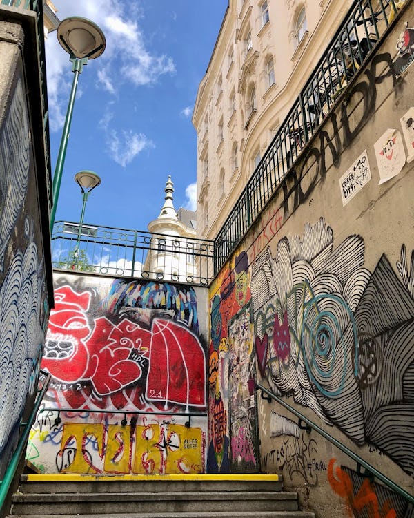 Mariahilf - Stairs with Graffiti