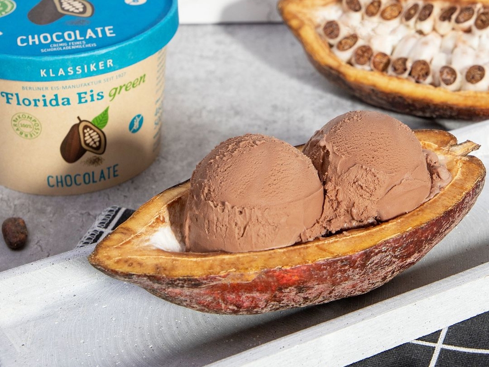chocolate ice cream in a chocolate shell