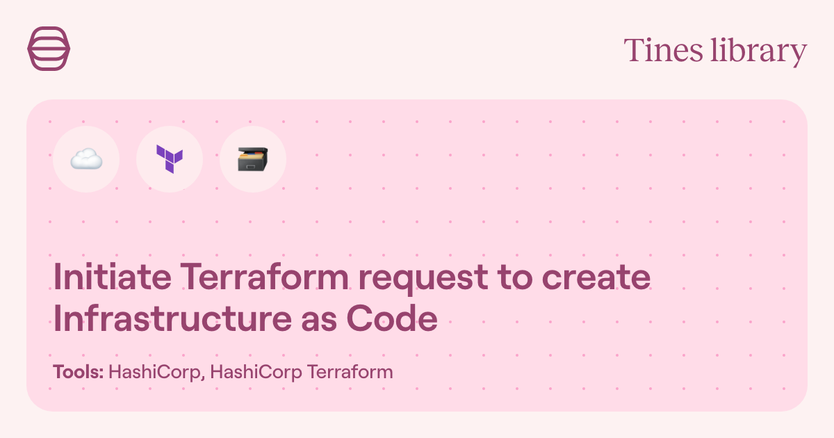 Initiate Terraform Request To Create Infrastructure As Code Library