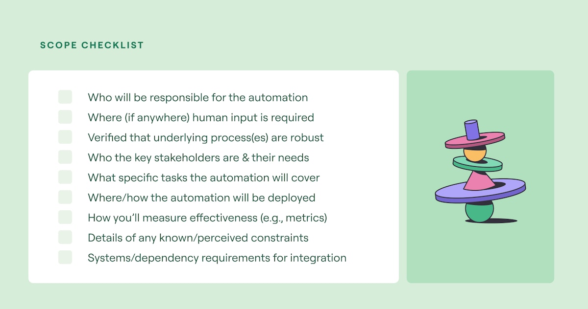 Workflow automation scoping checklist