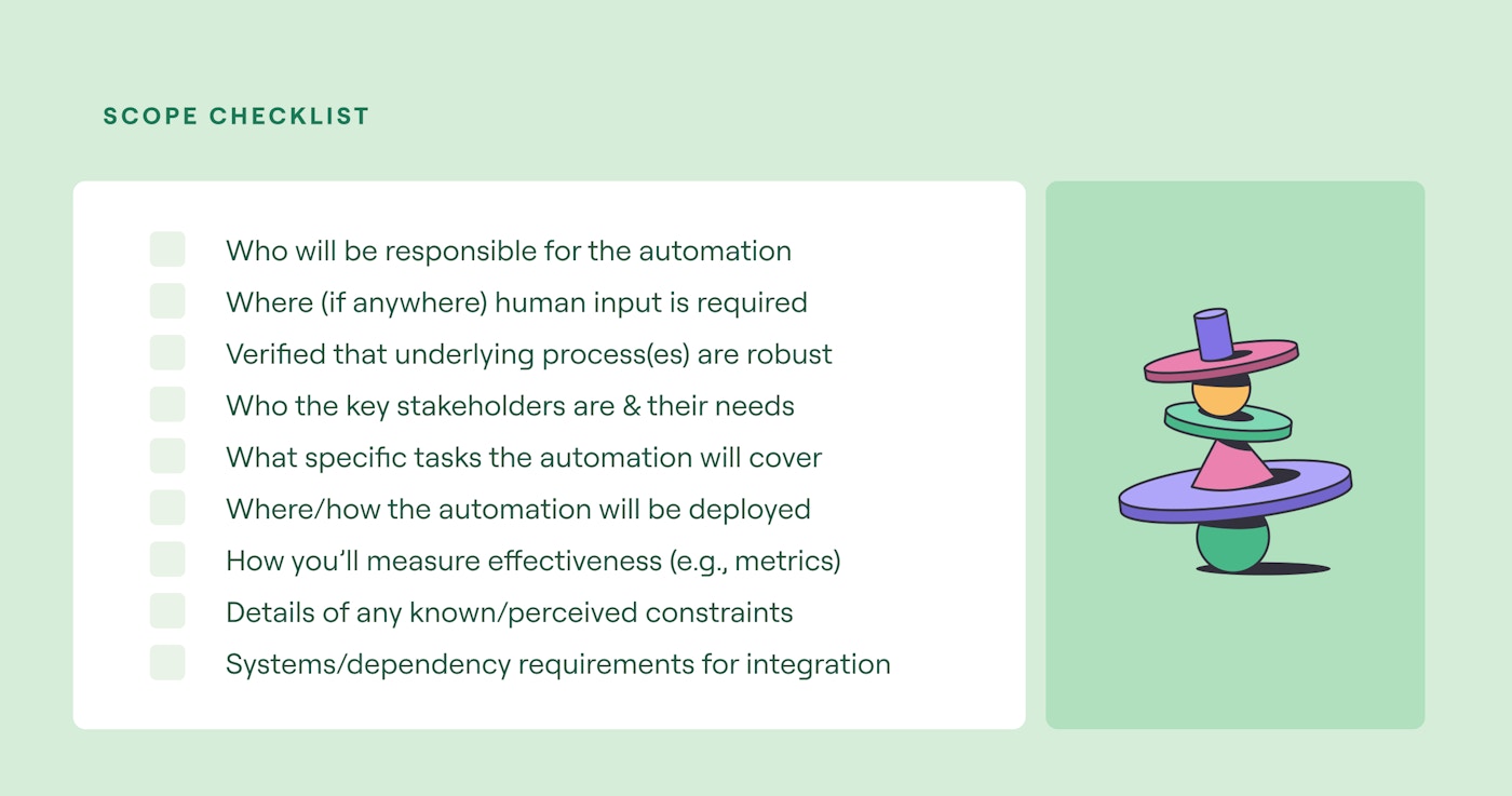 Workflow automation scoping checklist