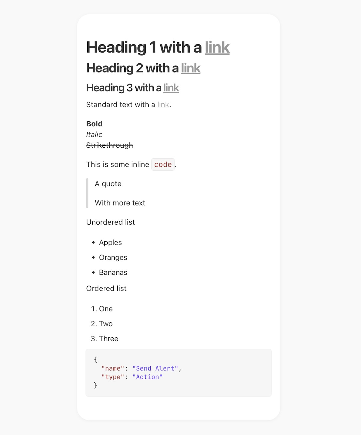 Improved rich text styling
