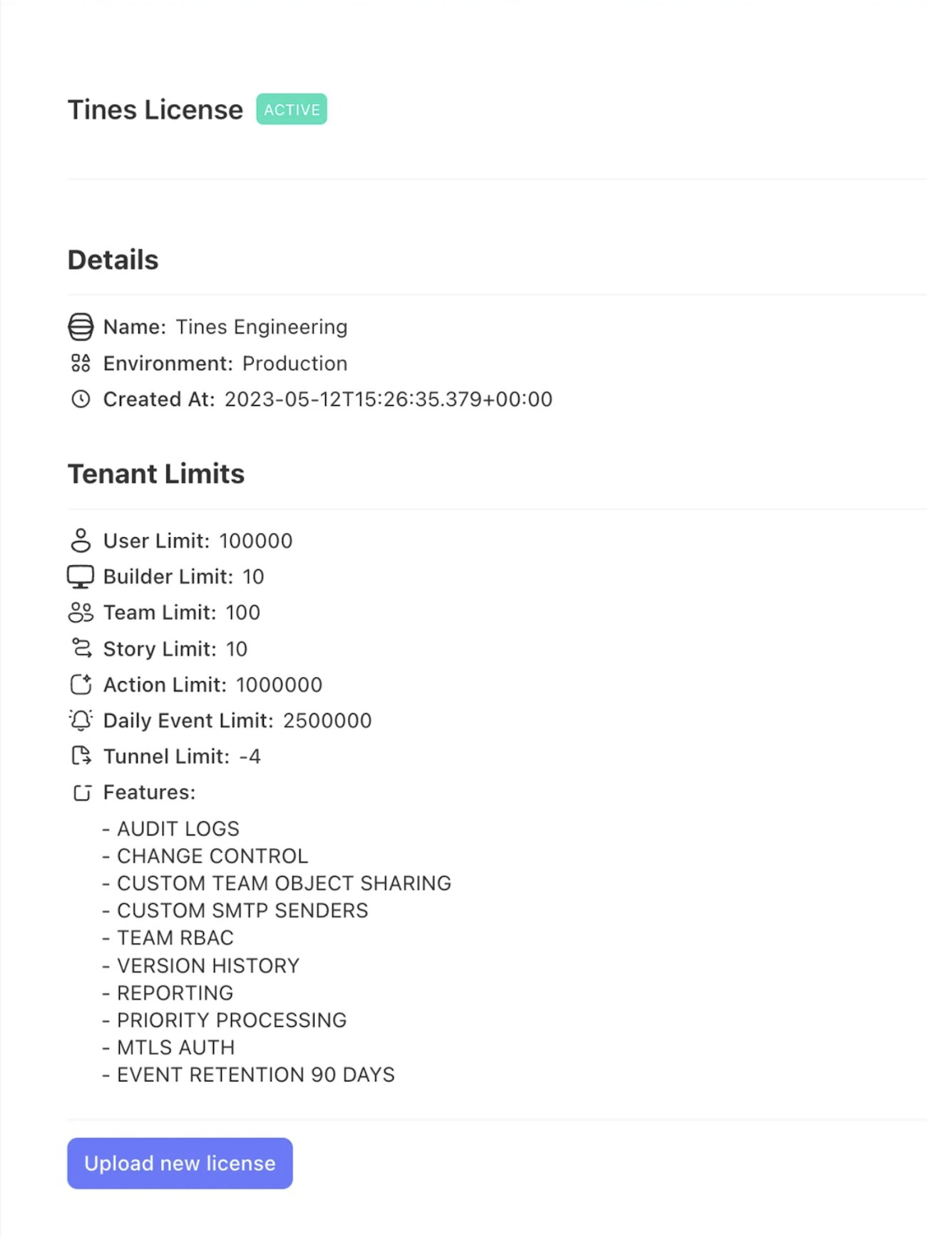 license key after successful submission