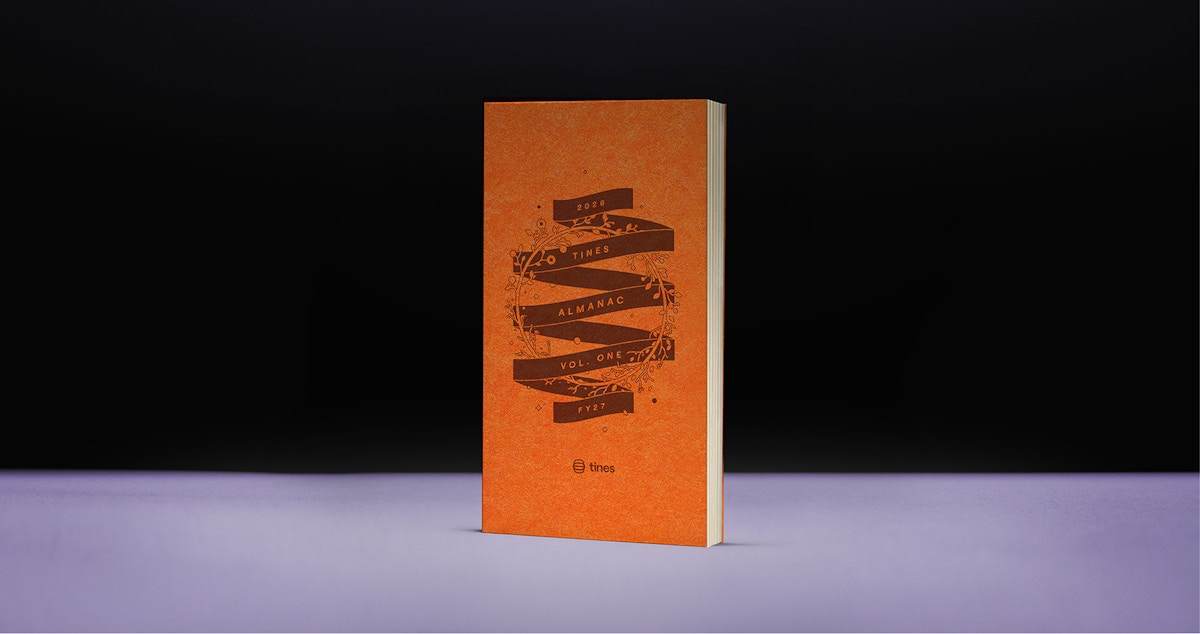 Photo of the front cover of the Tines Almanac